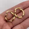 Candonga Onda lineas Oro amarillo 18k 1,56 Gr / 2 Cm