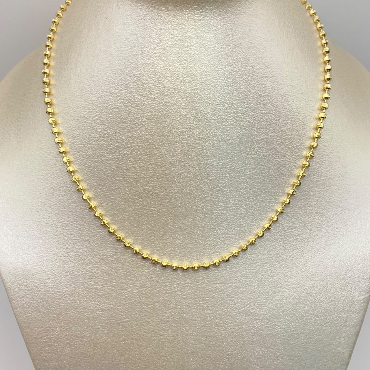 Cadena Militar luna Oro amarillo 18k +3 / 10,90 Gr / 2,4 mm / 60 Cm Broche 0,40