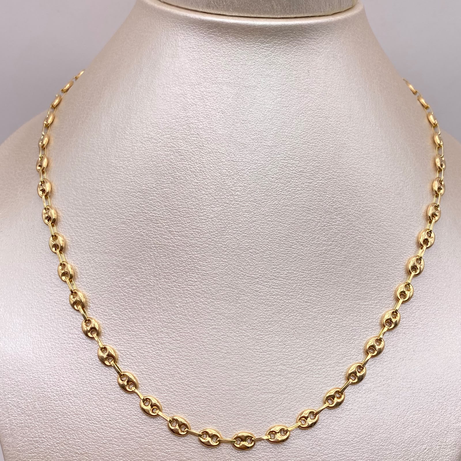 Cadena Gc liso Oro amarillo 18k 7,20 Gr / 4,5 mm / 45 Cm Broche 0,40