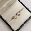 Topos redondo circones blancos Oro amarillo 18k 1,94 Gr / 9,25 mm