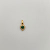 Dije Corazon Casting Verde Oro amarillo 18k 0,75 Gr / 7,5 mm / 1,5 Cm