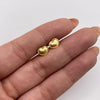 Topos Corazon borde diamantado Oro amarillo 18k 0,7 Gr / 7,8 mm