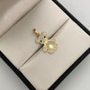 Dije Oso Casting Circones Azules Oro amarillo 18k 2,85 Gr / 13,8 mm / 2,5 Cm