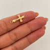 Herraje Cruz Cristo Oro amarillo 18k 0,45 Gr / 2,1 Cm