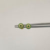 Topos Circulos Circon Verde y Blanco Oro amarillo 18k 0,5 Gr / 4,3 mm