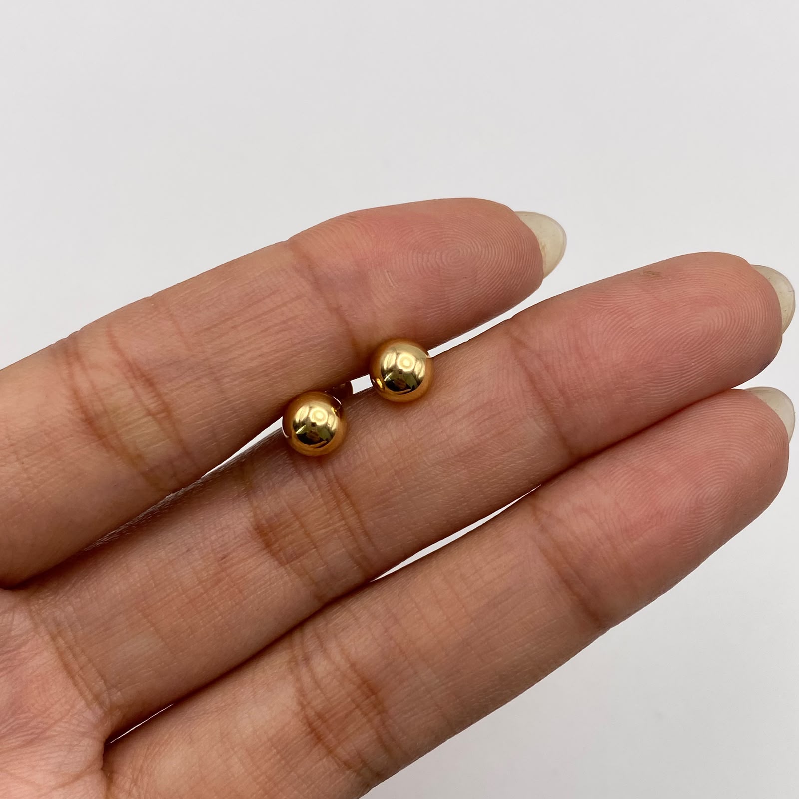 Topos bola lisa 6mm Oro amarillo 18k 0,65 Gr