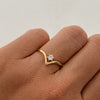 Anillo Solitario Oro amarillo 18k / Talla 6 1/2 / 1,6 Gr / 1,7 mm