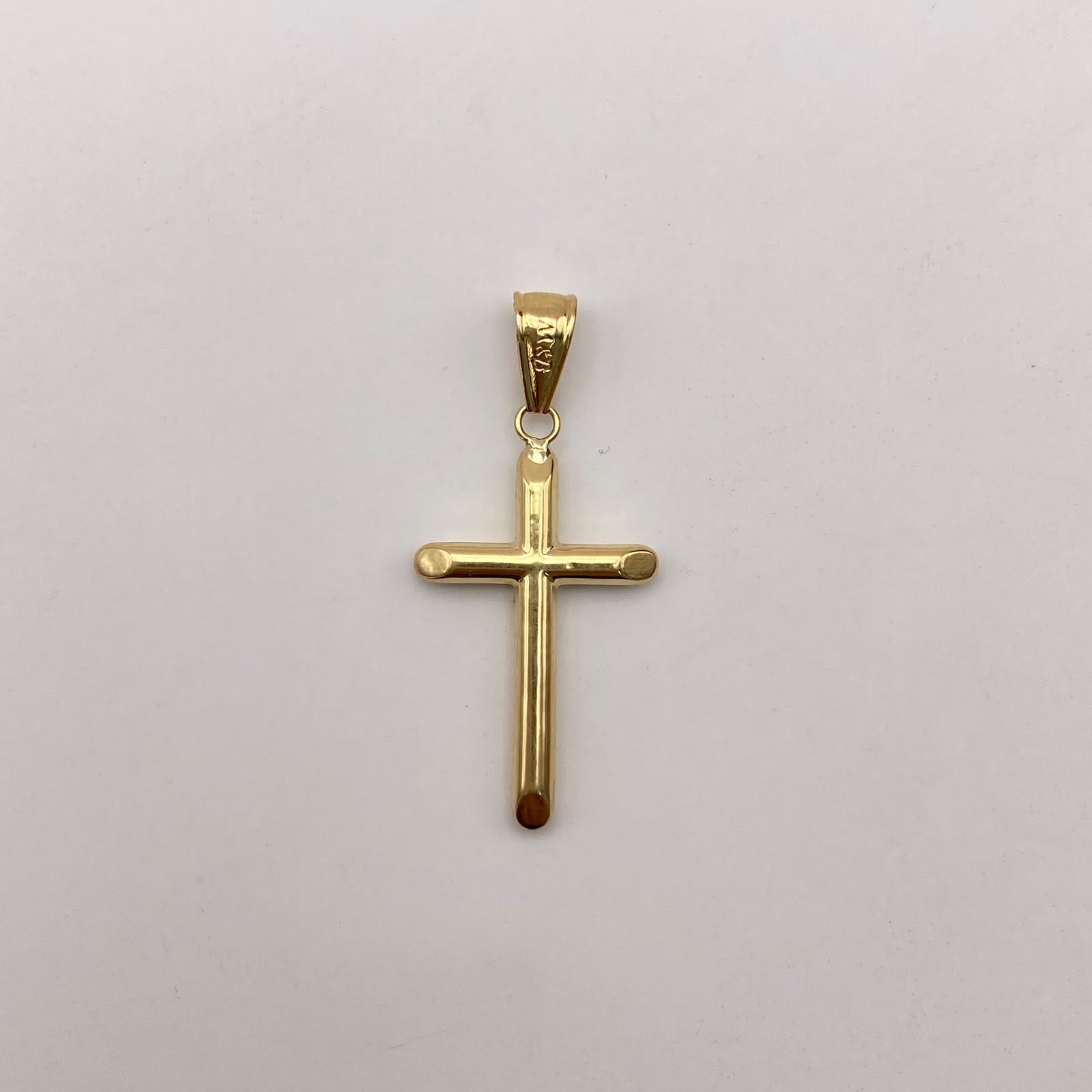 Dije cruz lisa Oro amarillo 18k 0,85 Gr / 15,9 mm / 3,5 Cm