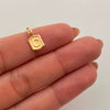 Dije Placa C Oro amarillo 18k 0,35 Gr / 7 mm / 1,3 Cm