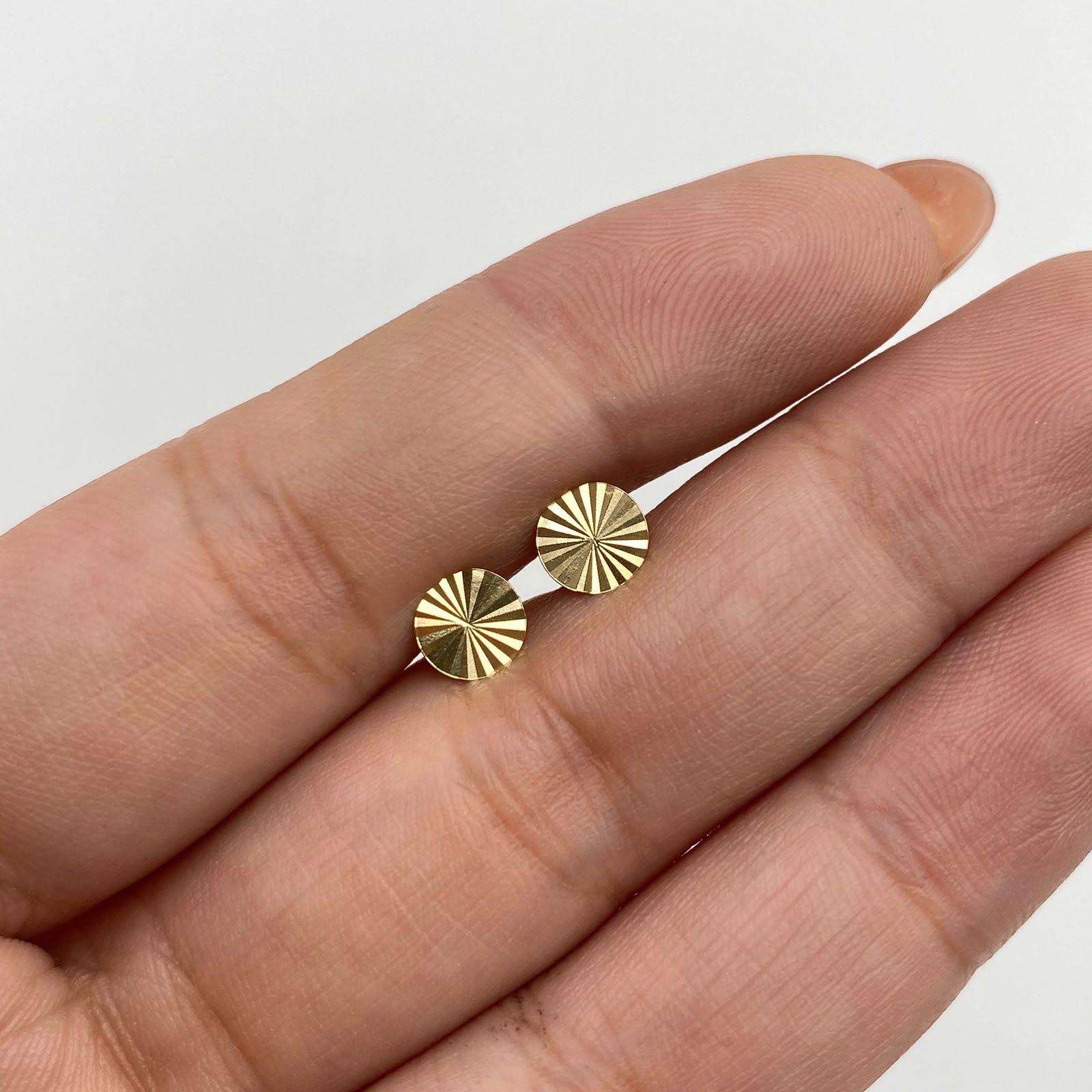 Topos planos diamantados Oro amarillo 18k 0,55 Gr / 6,22 mm