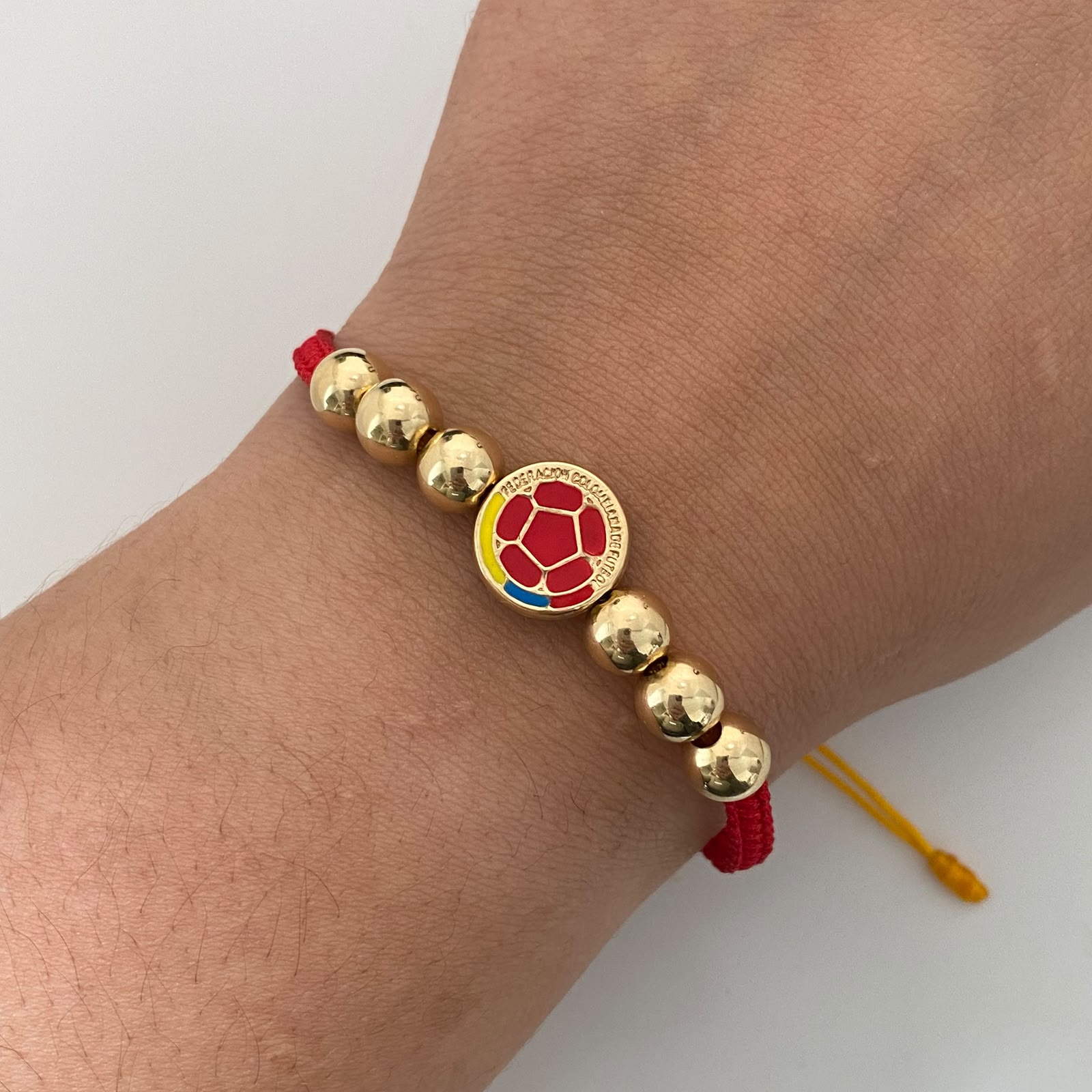 Pulsera tejida Herraje balon bolas lisas 7mm Oro amarillo 18k 2,4 Gr