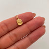 Dije Placa S Oro amarillo 18k 0,3 Gr / 7 mm / 1,5 Cm