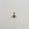 Dije Ojo turco circon negro Oro amarillo 18k 0,6 Gr / 10 mm / 1,2 Cm