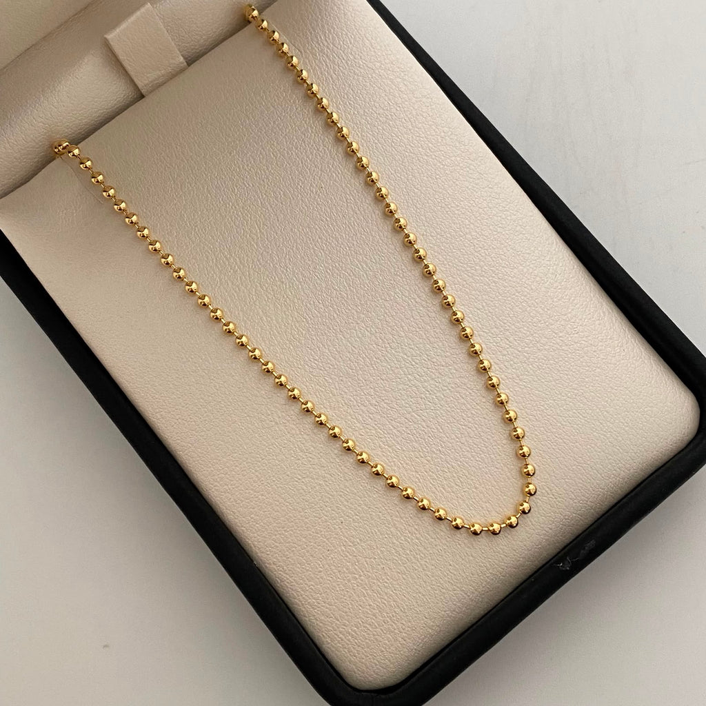 Cadena It Militar Lisa  Oro amarillo 18k +2 / 9,7 Gr / 2 mm / 60 Cm