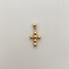 Dije Cruz Bola Lisa Oro amarillo 18k 0,75 Gr / 12,2 mm / 2,5 Cm