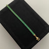 Pulso It Tennis Doble carril Casting Verde Oro amarillo 18k +6 / 3,1 Gr / 3,2 mm / 18 Cm