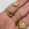 Cadena It Trebol diamantado Oro amarillo 18k 6,71 Gr / 0,9 mm / 45 Cm