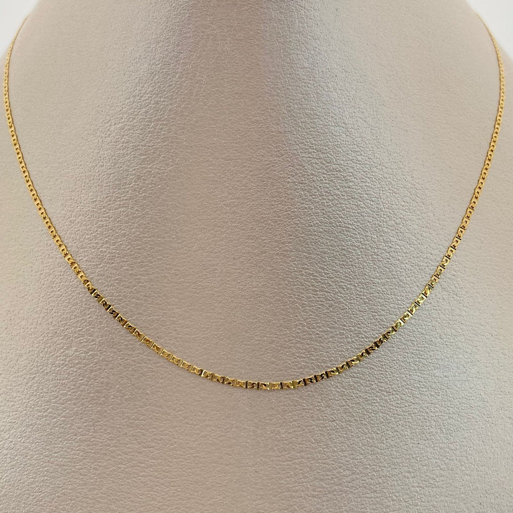 Cadena It Escalera Plana Oro amarillo 18k 1,55 Gr / 1,2 mm / 50 Cm