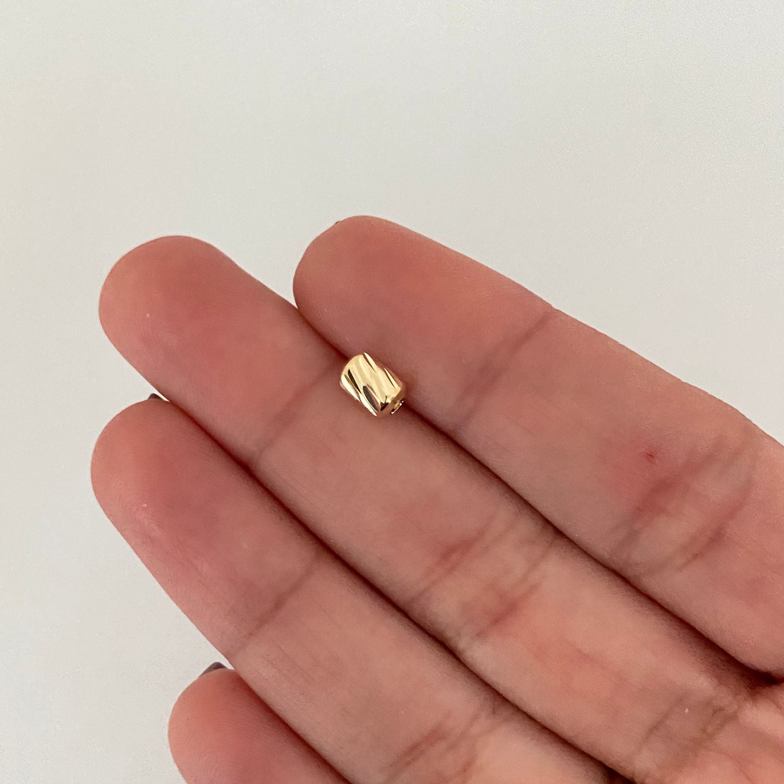 Herraje cilindro diamantado  Oro amarillo 18k 0,2 Gr / 0,5 Cm