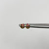 Topos Tres circones fucsias Oro amarillo 18k 0,55 Gr / 4,0 mm