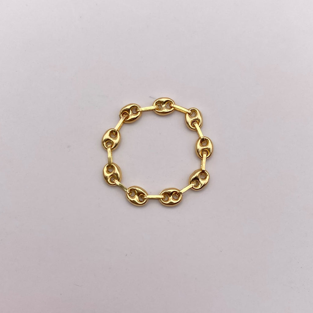 Anillo Baby Gc Oro amarillo 18k / Talla 7 / 0,7 Gr / 3,4 mm