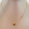 Cadena It Mini Rollon Dije corazon Pasante Oro amarillo 18k +4 / 2,4 Gr / 0,7 mm / 45 Cm