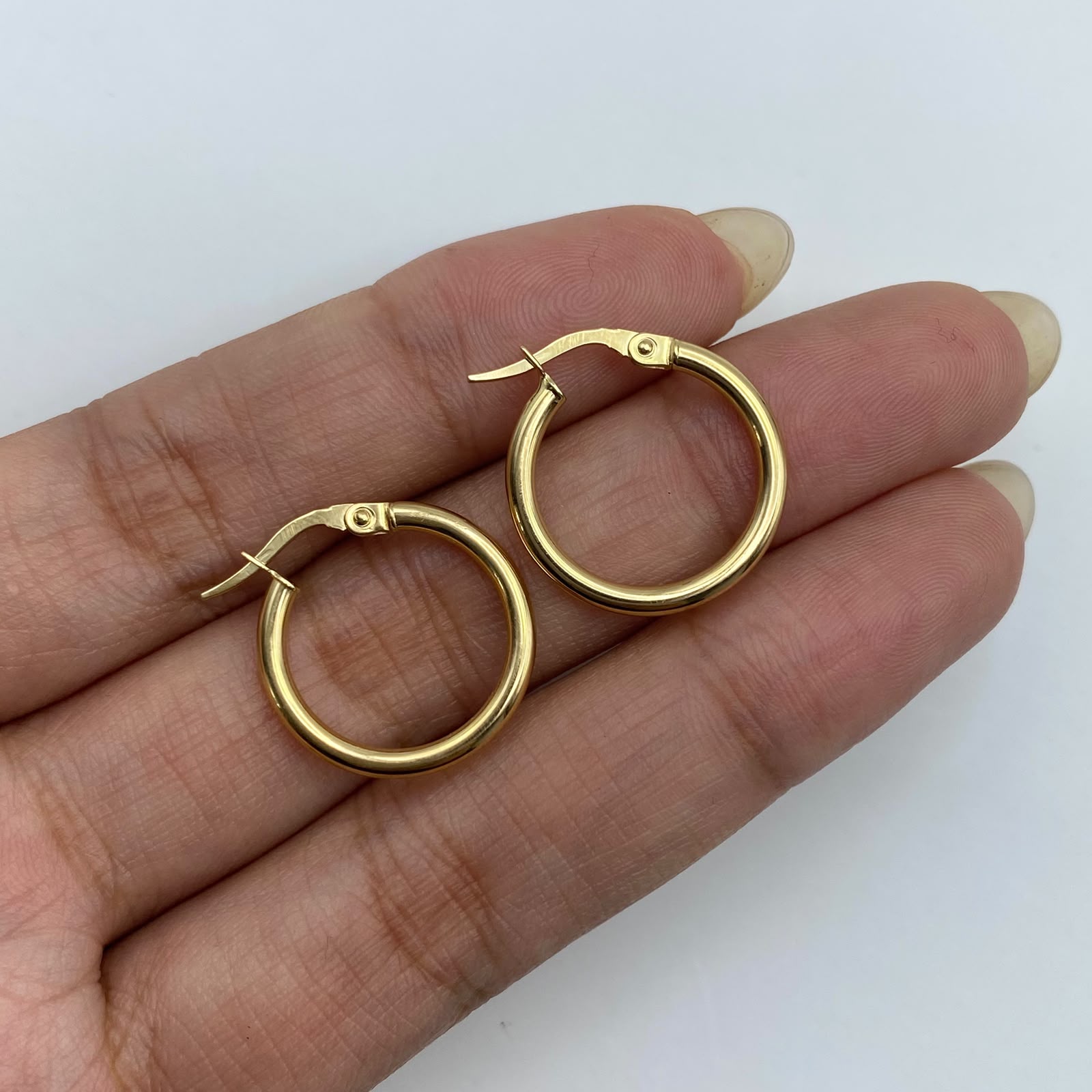 Candonga It delgada lisa Oro amarillo 18k 1,2 Gr / 2 Cm