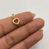 Dije Corazon Silueta Oro amarillo 18k 0,4 Gr / 8,6 mm / 1,6 Cm