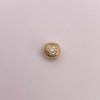 Herraje bola de fuego circones blancos Oro amarillo 18k 1,88 Gr / 0,5 Cm