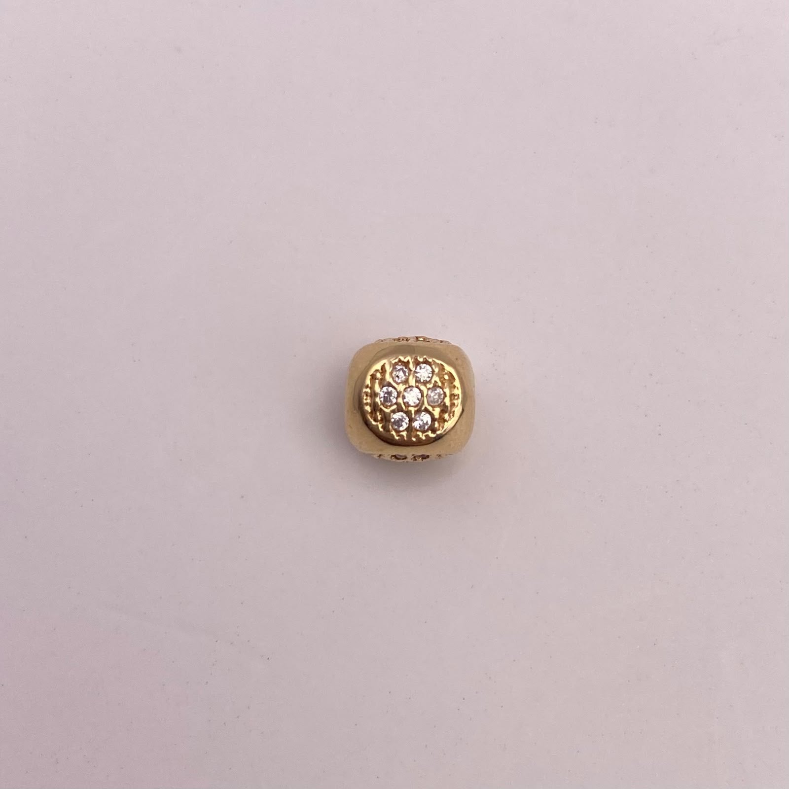 Herraje bola de fuego circones blancos Oro amarillo 18k 1,88 Gr / 0,5 Cm