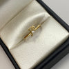 Anillo Fe silueta Oro amarillo 18k / Talla 5 / 0,85 Gr / 1,2 mm