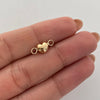 Herraje Corazon Inflado Oro amarillo 18k 0,3 Gr / 1,0 Cm