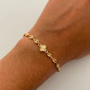 Pulso Gc Trebol Diamantado Oro amarillo 18k 3,55 Gr / 3,6 mm / 18,1 Cm Broche 0,30