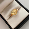 Anillo Corazon Diamantado Oro amarillo 18k / Talla 7 / 2 Gr / 3,1 mm