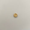 Herraje tambor letra O diamantada Oro amarillo 0,20 Gr / 0,5 Cm
