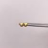 Topos Corazon fondo diamantado Oro amarillo 18k 0,5 Gr / 5,1 mm