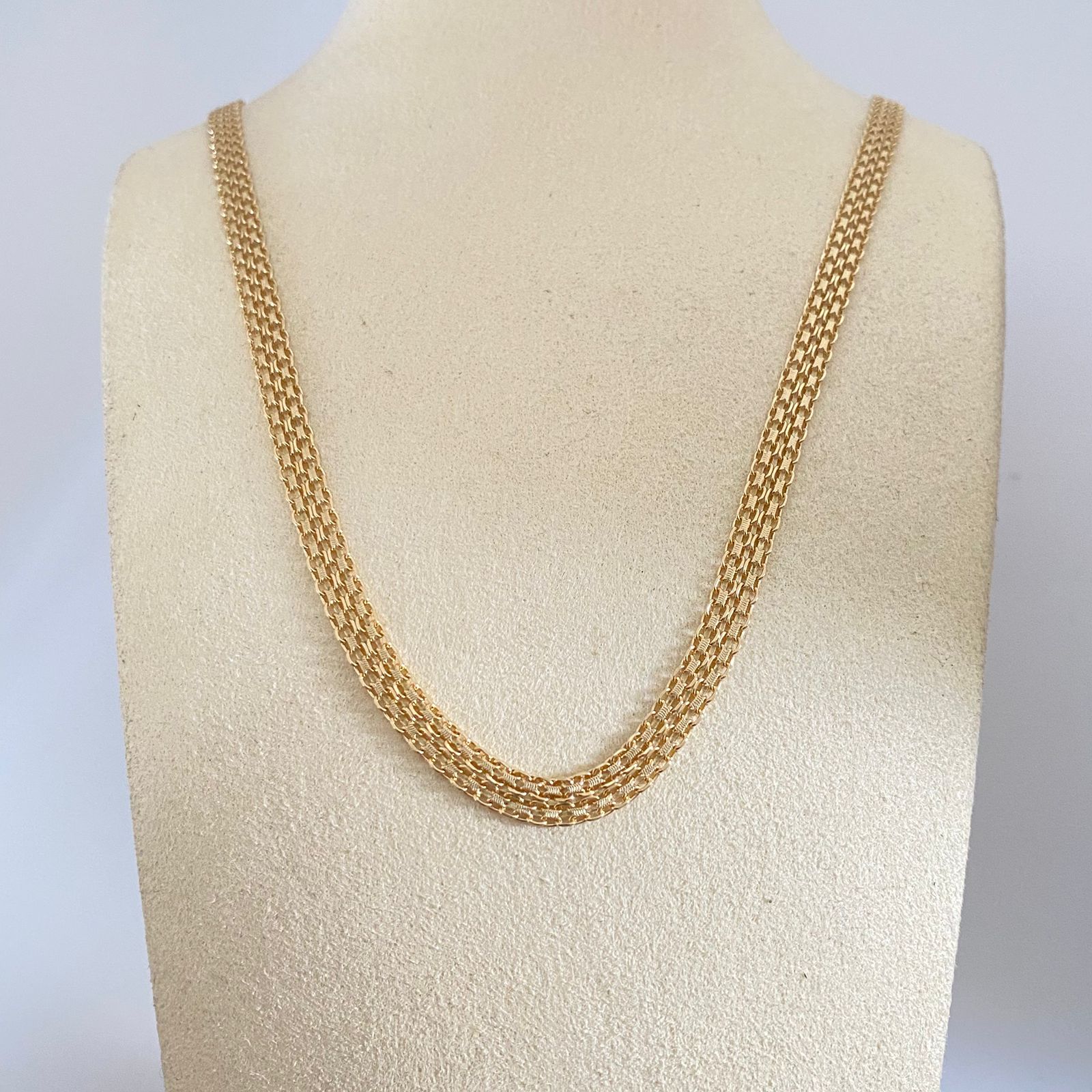 Cadena It china doble carril Oro amarillo 18k +1 / 12,25 Gr / 4,75 mm / 45 Cm
