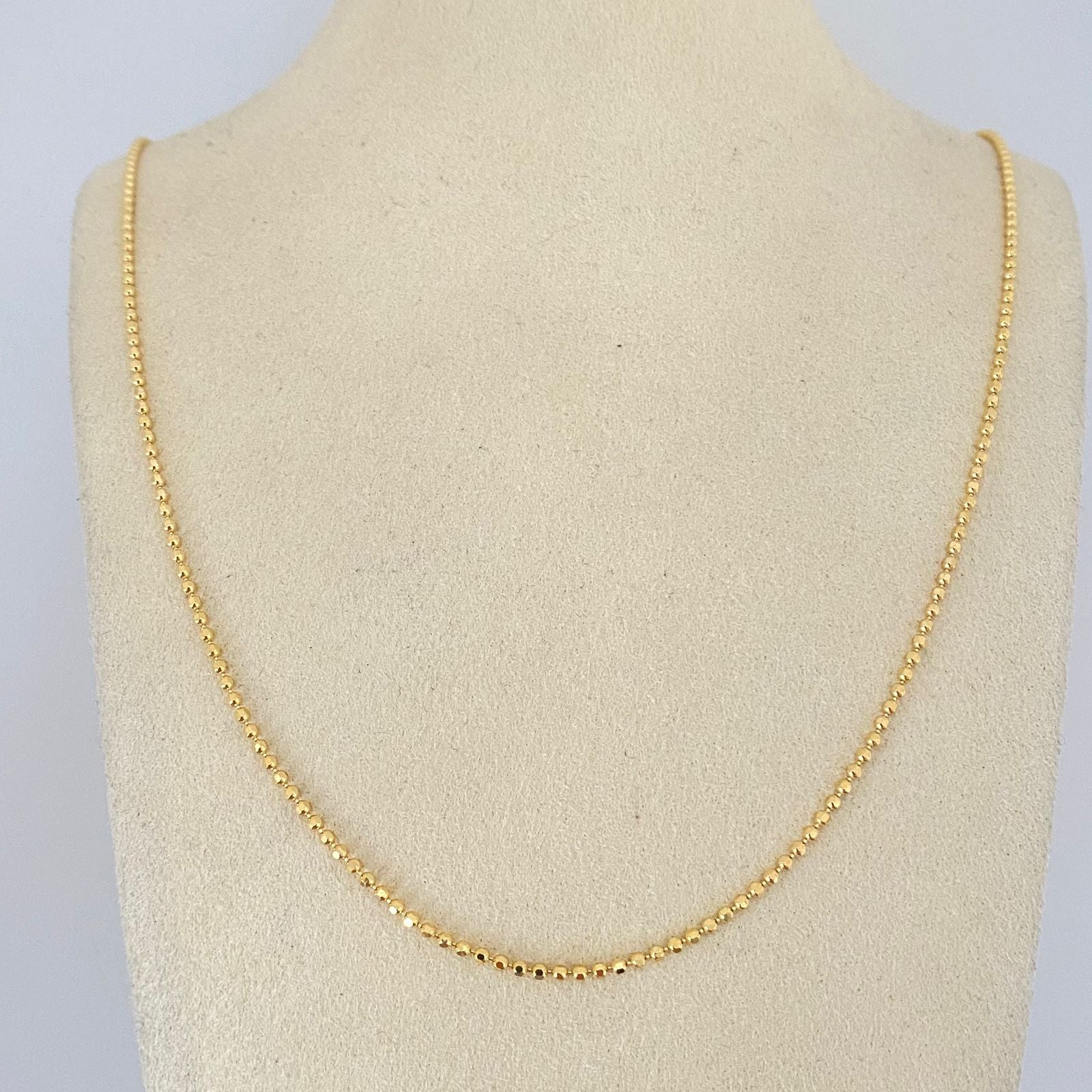 Cadena It tejido mini militar Oro amarillo 18k +1 / 5,7 Gr / 1,5 mm / 60 Cm