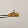 Anillo 15 Corona Casting Blanco Oro amarillo 18k / Talla 7 1/2 / 2,7 Gr