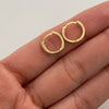 Candonga Huggies Circones Verdes Oro amarillo 18k 1,6 Gr / 1,1 Cm