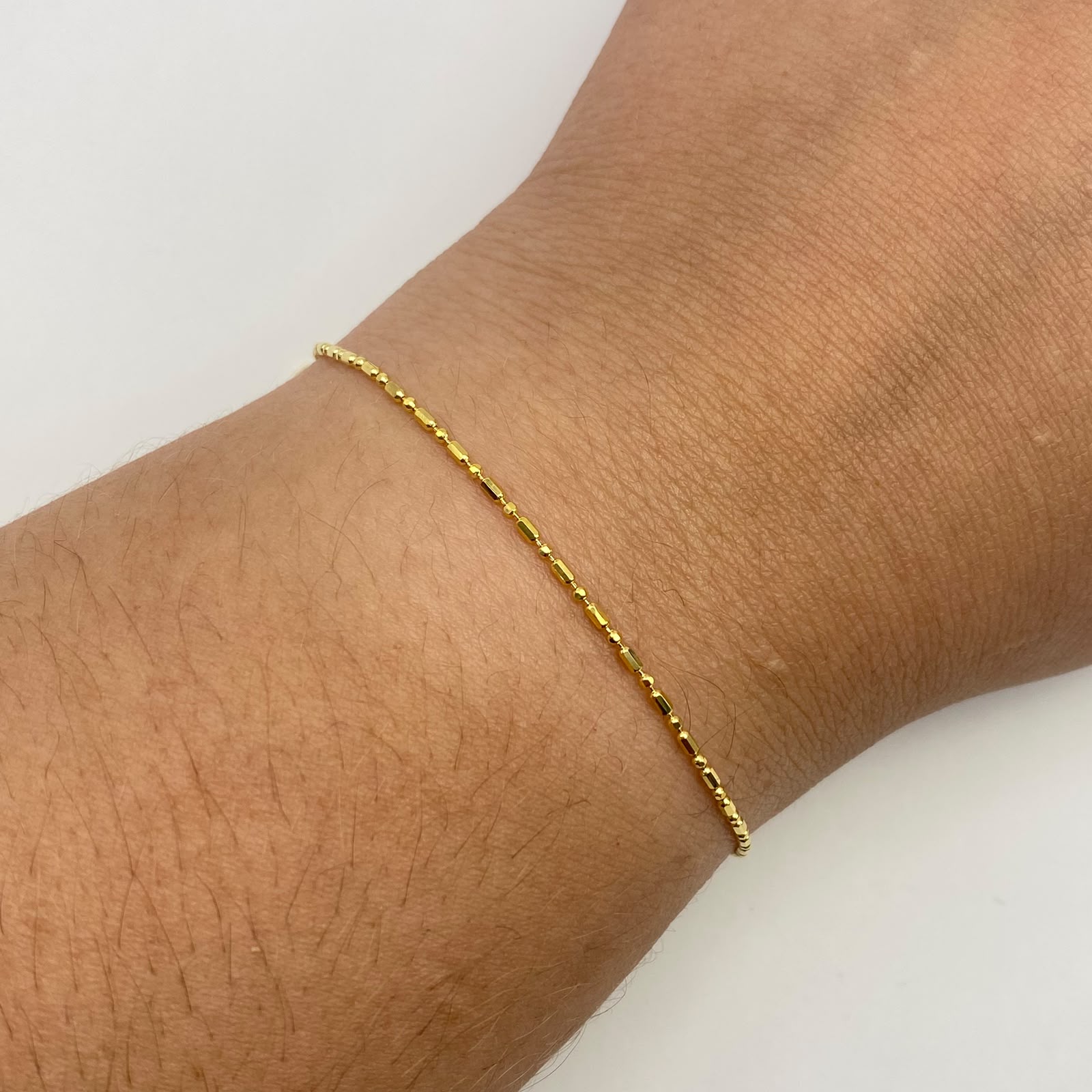 Tobillera It militar especial Oro amarillo 18k +2 / 1,59 Gr / 1,20 mm / 25 Cm