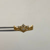 Anillo 15 Corazon circones blancos Oro amarillo 18k / Talla 6 1/2 / 3,0 Gr