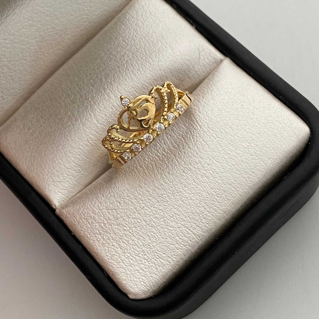 Anillo 15 Casting Blanco Oro amarillo 18k / Talla 6 / 2,25 Gr