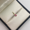Dije Gota circon fucsia y blancos Oro amarillo 18k 0,4 Gr / 5,5 mm / 1,5 Cm