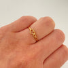 Anillo silueta de infinito y corazon  Oro amarillo 18k / Talla 6 / 1,2 Gr