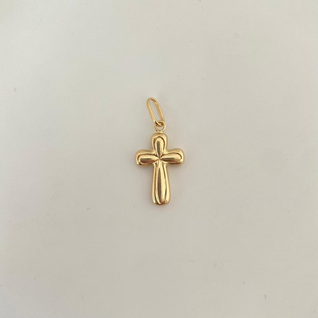 Dije Cruz inflada Oro amarillo 18k 1,10 Gr / 3,0 Cm