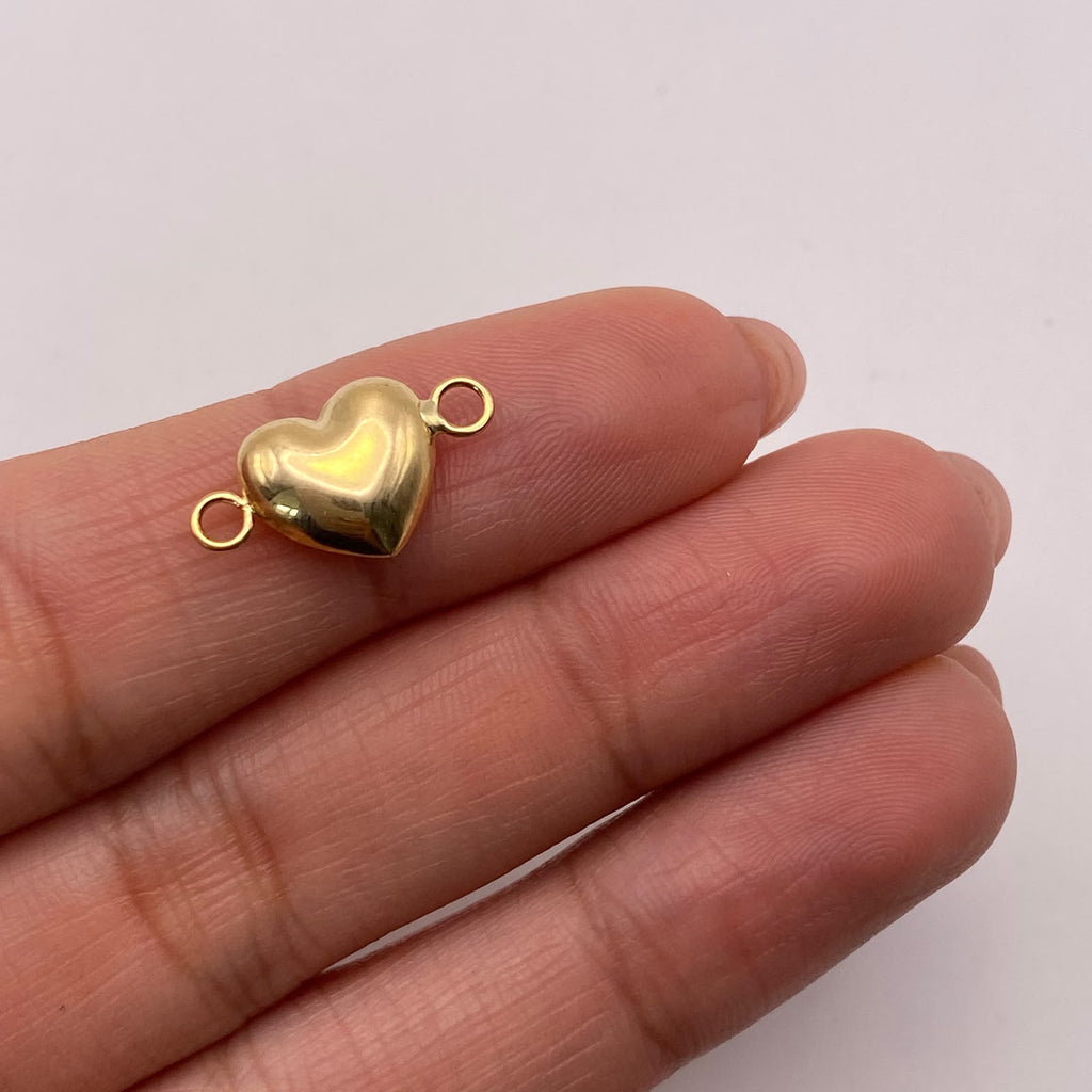 Herraje corazón inflado Oro amarillo 18k 0,56 Gr / 1,5 Cm