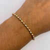 Pulso militar diamantado Tres oros 18k +1 / 5,85 Gr / 3,05 mm / 19,5 Cm Broche 0,40