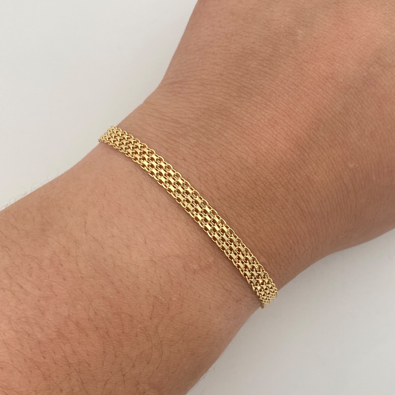 Pulso It Chino Oro amarillo 18k +1 / 3 Gr / 4,5 mm / 20 Cm