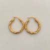 Candonga Entorchada Oro amarillo 18k 2,15 Gr / 2,4 Cm